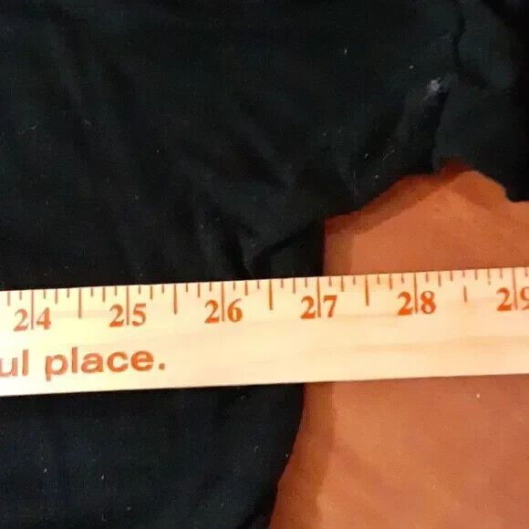 Bozzolo size 2X black shirt bottom half sheer with button embelishment * - Picture 7 of 9